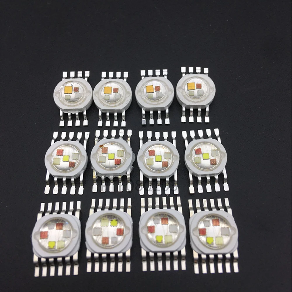 10 pcs RGBW (RGB+W+Y+UV) 6W,9W,12W,15W,21W LED Lamp Emitter Diodes For Stage Lighting High Power LED 45mil Epistar LED Chip