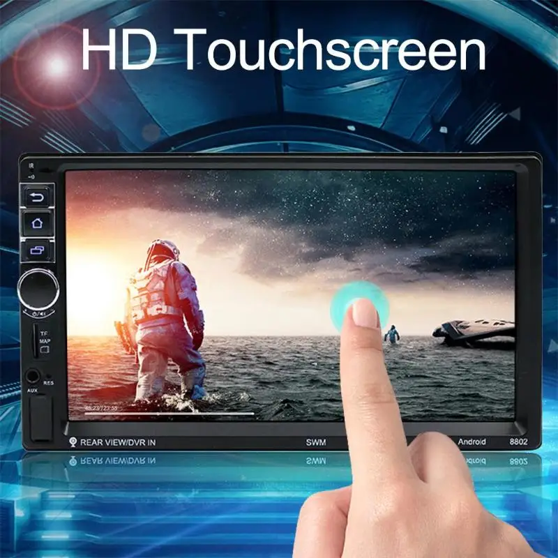 SWM 8802 7 дюймов TFT сенсорный экран 2Din Android 7,1 четырехъядерный автомобильный стерео MP5 плеер gps навигатор FM радио Bluetooth 3,0 WiFi USB