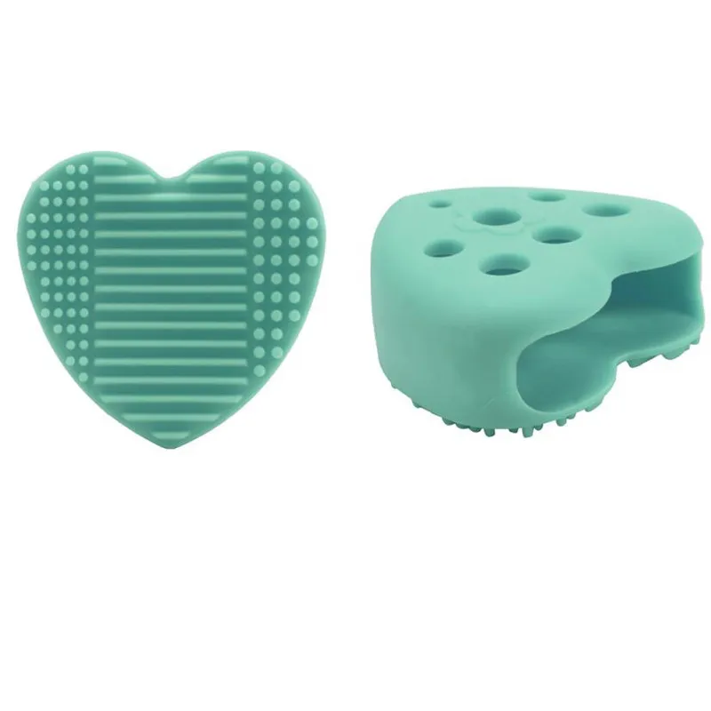 Rakado 1PC Heart Shape Cleaning Brush Silicone Egg Makeup Washing Brushes Drying Racks Scrubber Tool Cleaner Beauty Make Up | Красота и
