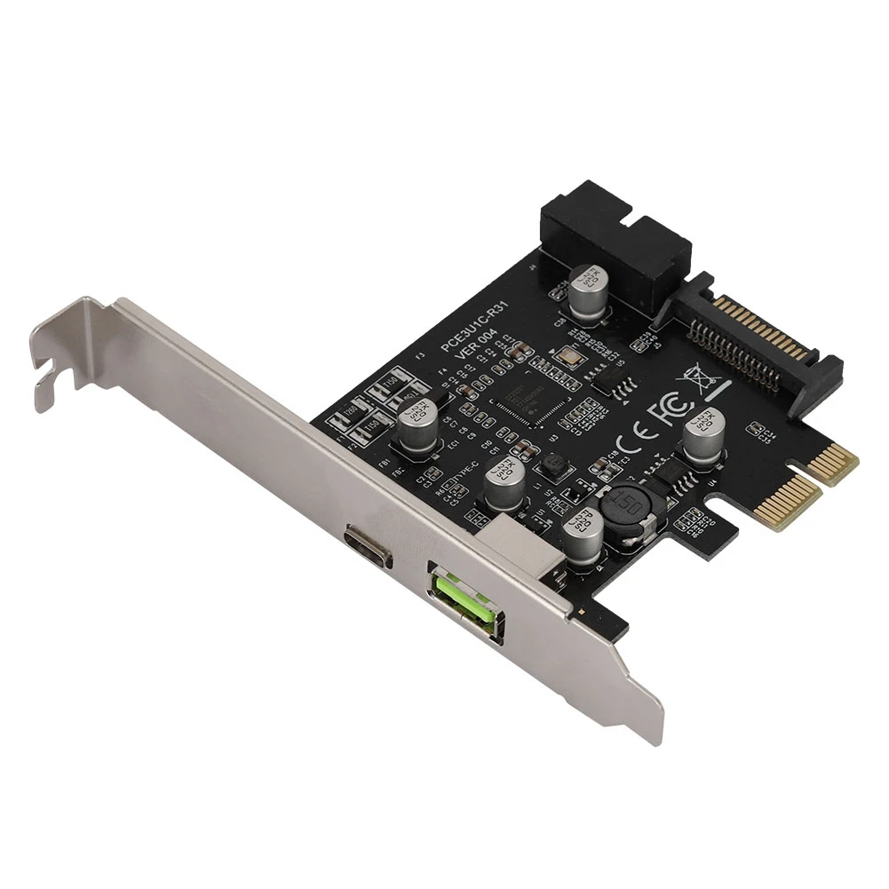 Новая карта расширения USB3.1 Type C 19PIN Передняя BC1 Быстрая зарядка + USB конвертера PCI