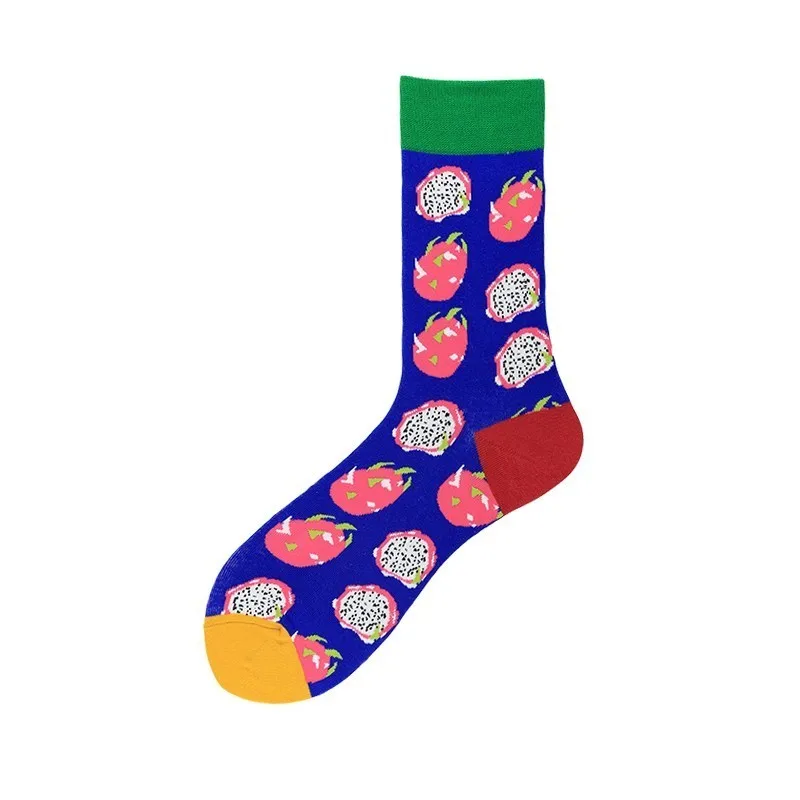 PEONFLY забавные Chaussette Homme сладких фруктов ананас черешня Для мужчин носки Harajuku в