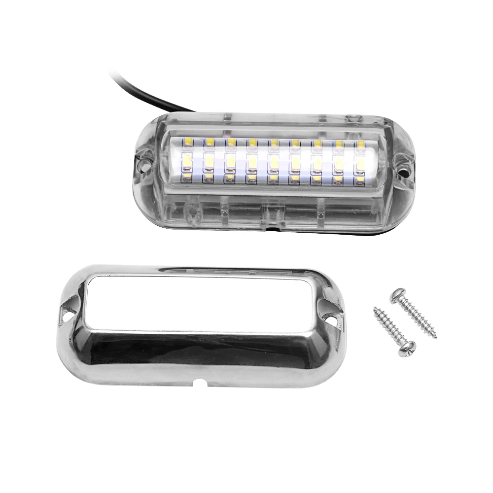 3.5inch Universal White 27 LED Marine Stainless Steel Under Water Pontoon IP68 Waterproof Boat Transom Light 12V DC ARMSKY | Автомобили и
