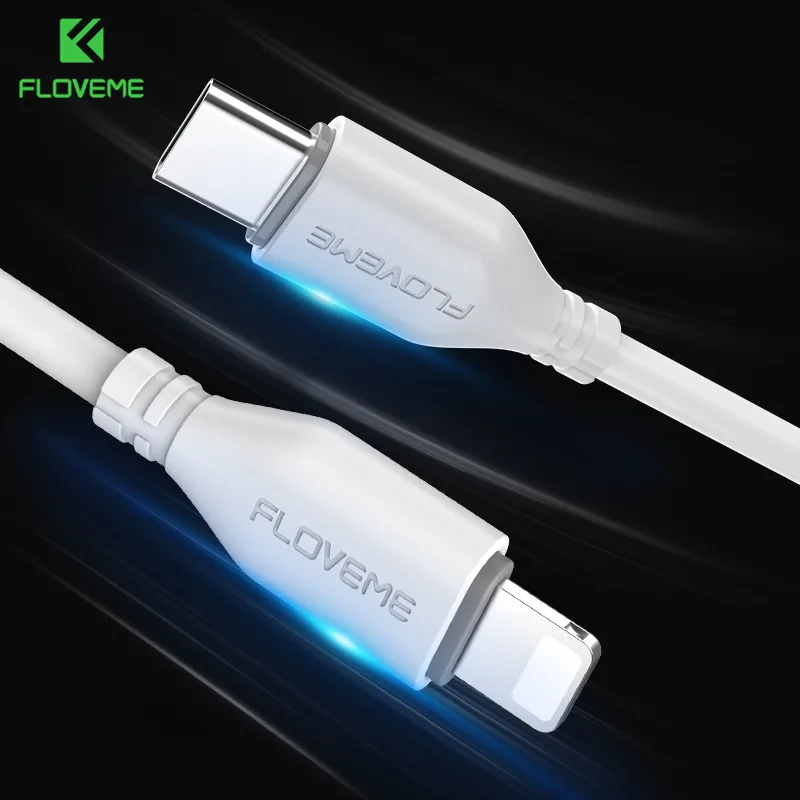 FLOVEME 18 Вт Реверсивный кабель для телефона типа C iPhone X XR XS Max Быстрая зарядка