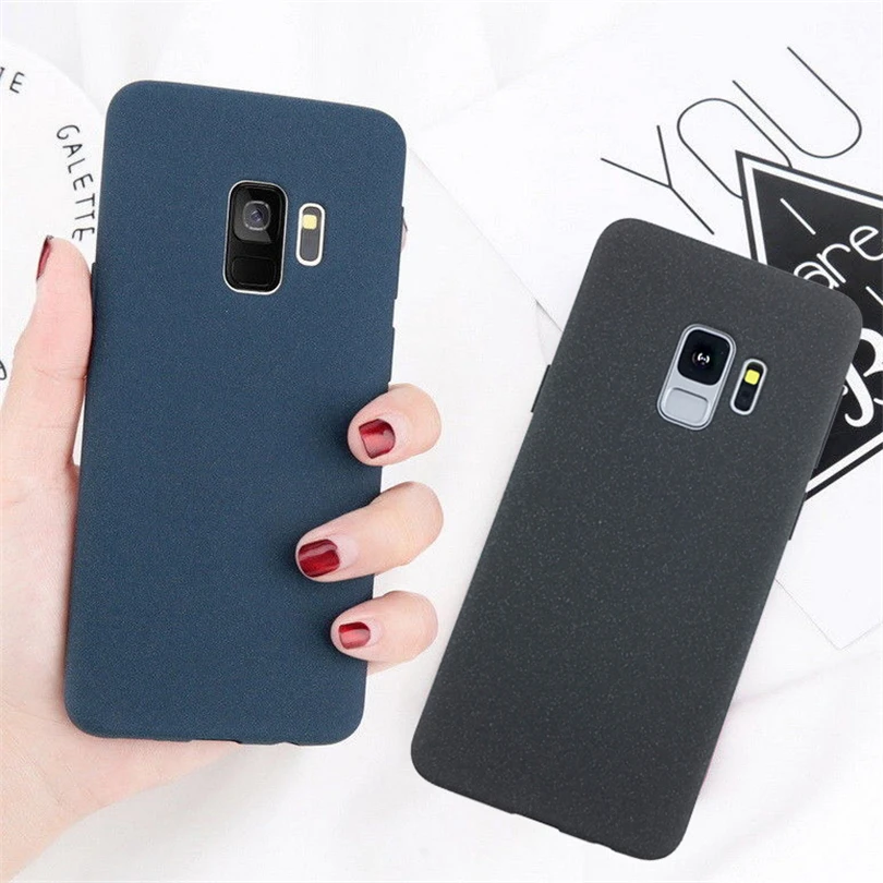 Противоударный матовый чехол из ТПУ и песчаника для Samsung S9 S10 Plus Note 8 9 тонкий