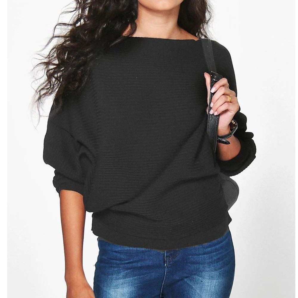 Jocoo Jolee Casual Loose Knitting Sweater for Women Autumn Winter Batwing Sleeve Female Pullover Tops 2018 New Fashion | Женская одежда