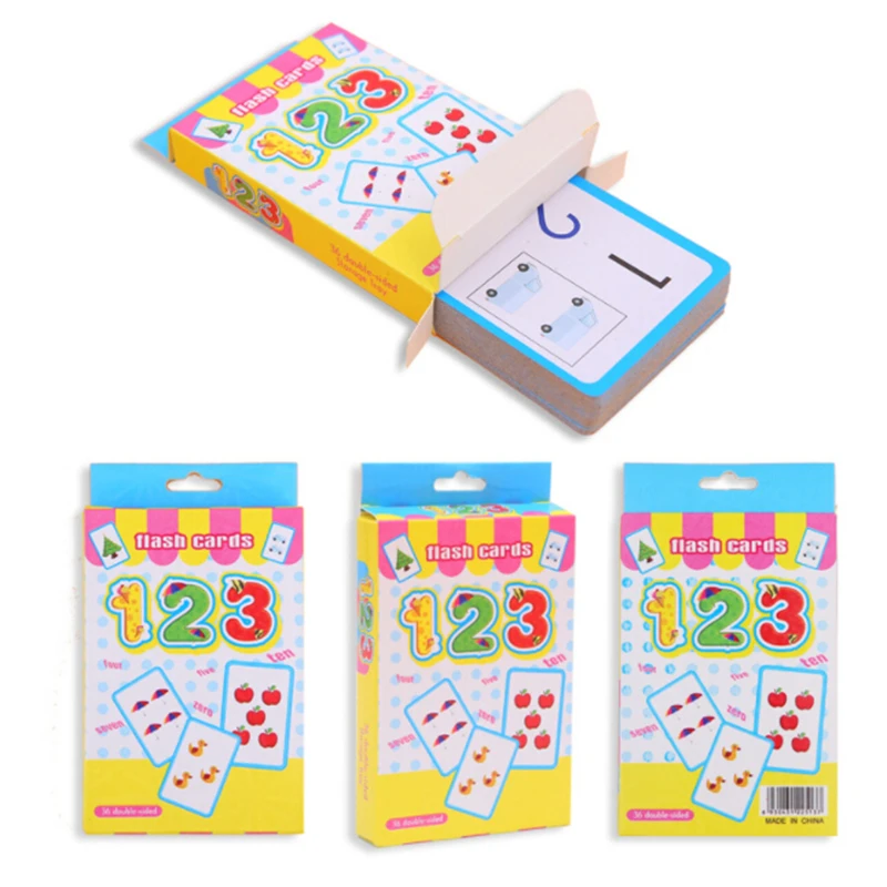 36 шт. Детская образовательная карточка для обучения английскому слову