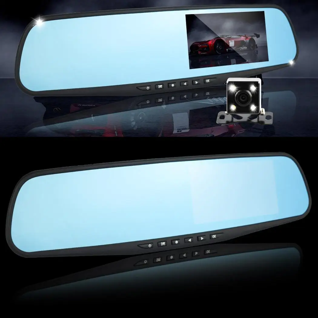 4 3 ''Автомобильный видеорегистратор HD 1080P WDR камера для приборной панели