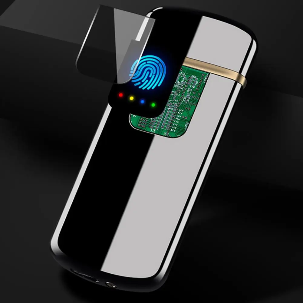 Новинка USB зарядка Зажигалка Тонкий сенсорный экран электронные зажигалки для