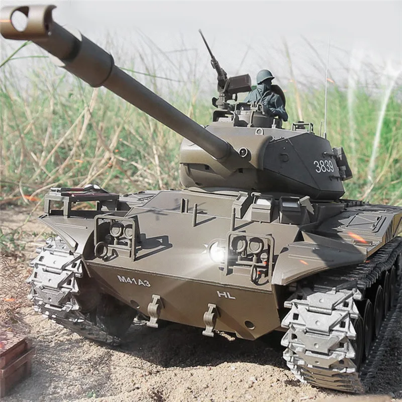Новый Heng Long 1/16 3839 1 2 4G Wacker BulldogRadio контроль RC боевой танк США M41A3 для детей пульт