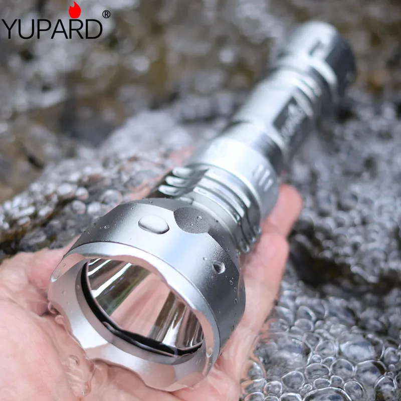 Фонарик YUPARD водонепроницаемый для дайвинга светодиодный фонарь XM-L T6 с питанием
