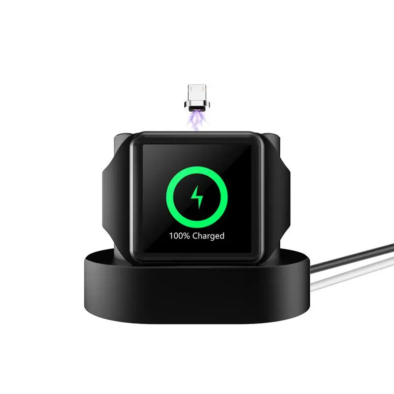 Силиконовая зарядная док станция для iphone Airpods серии Apple Watch Подставка зарядки