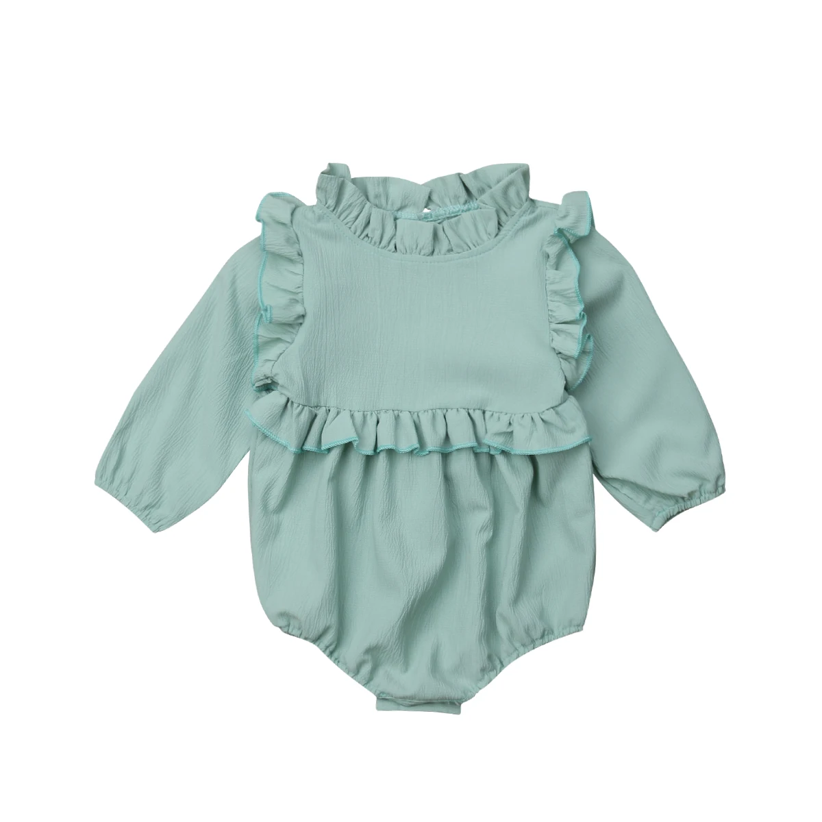 Newborn Baby Girls Princess Cotton Tops Long Sleeve Ruffles Romper Jumpsuit Outfits Clothes | Детская одежда и обувь