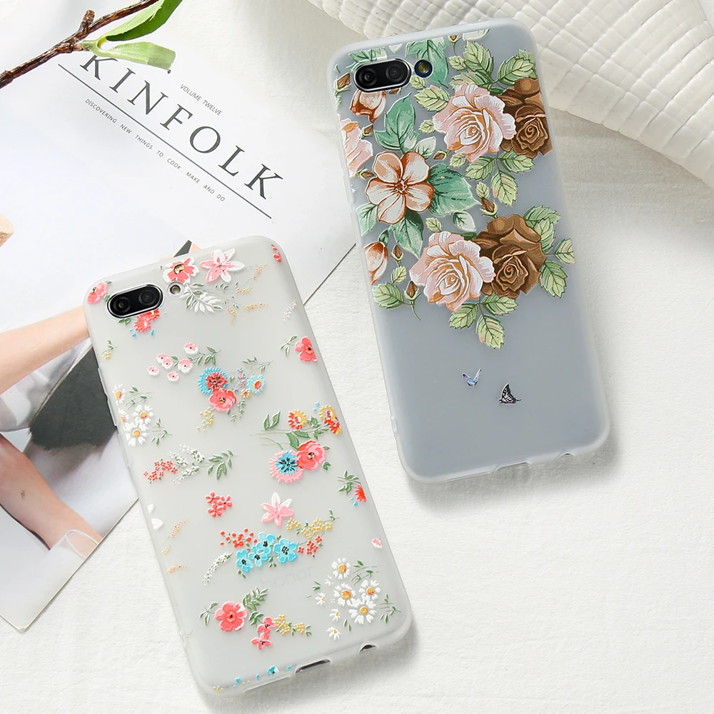 KISSCASE 3D Embossed Flower Case For iPhone 7 8 Cover Full Fitted Soft TPU 6 Plus XS XR Capinhas Capa #4 |