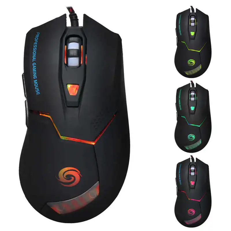 K1020 Rgb подсветка Usb оптическая игровая мышь 1600/2400/3200 точек/дюйм Эргономика 6 кнопок
