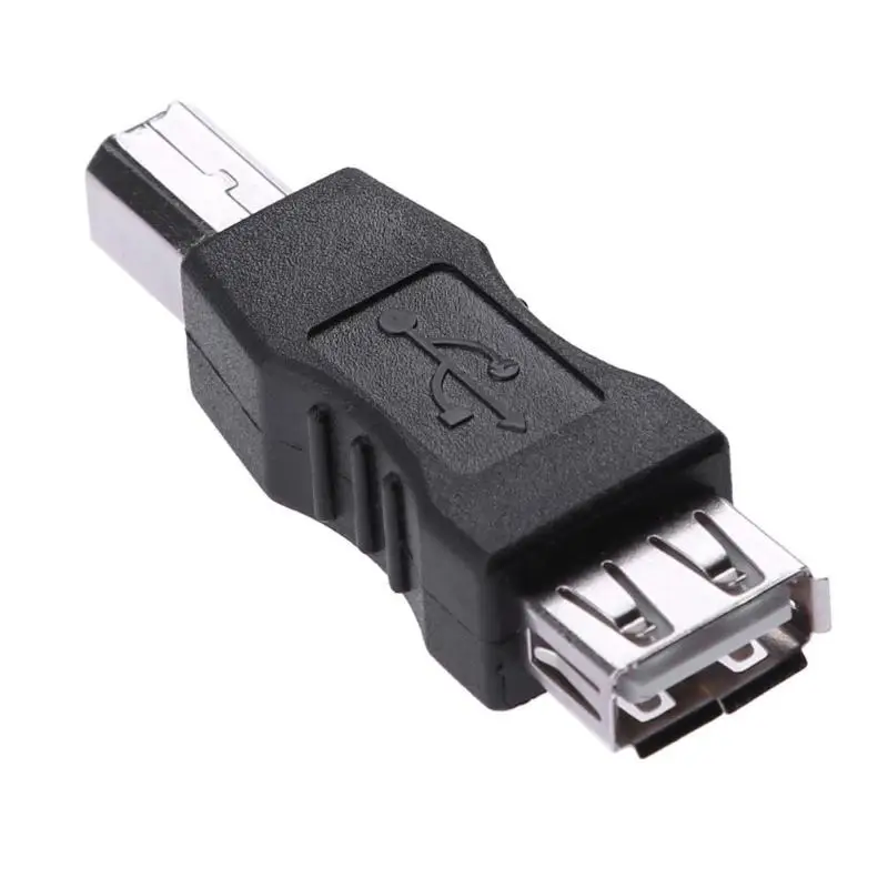 Переходник USB 2 0 A мама B папа конвертер AF BM портативный черный мини адаптер для ПК