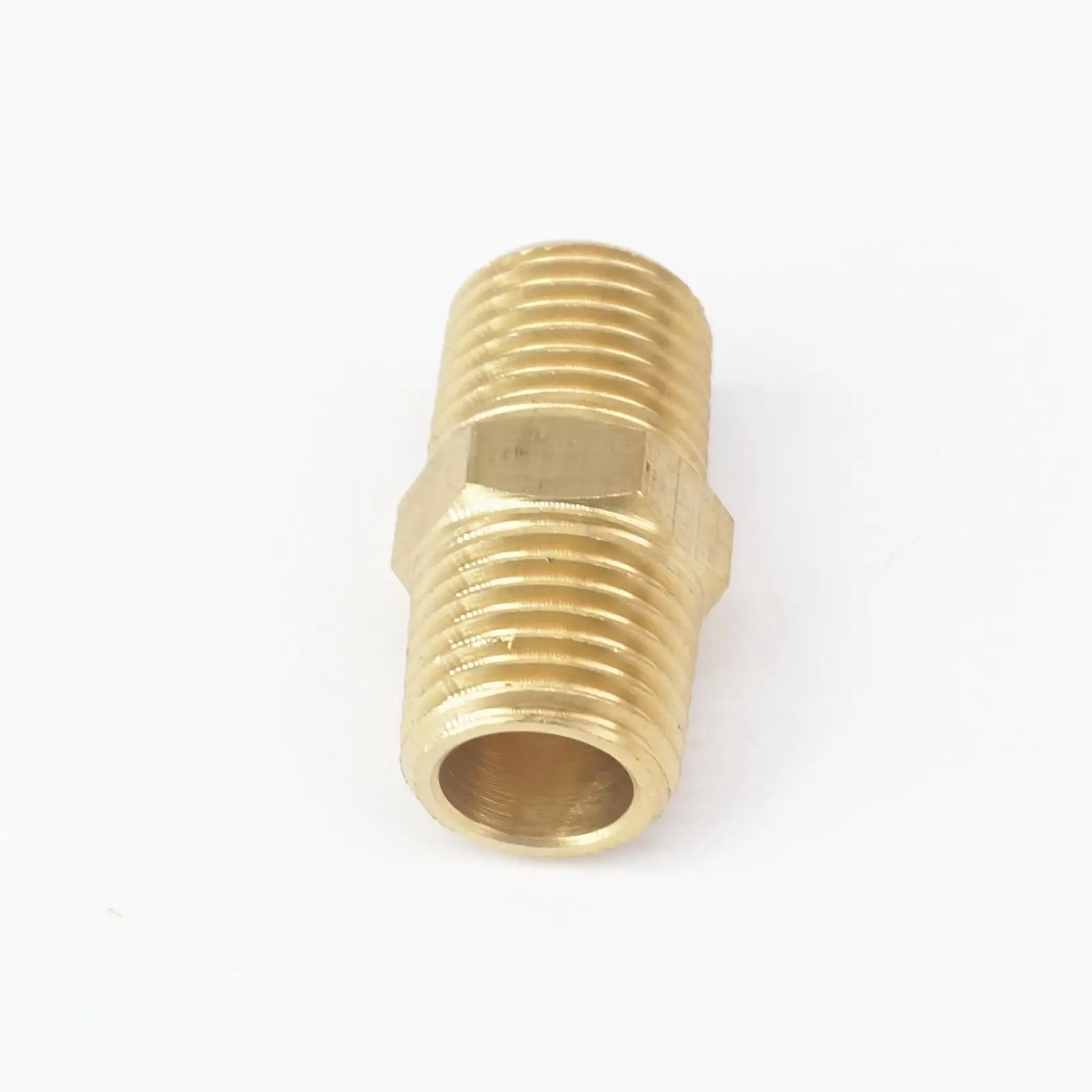 Латунный штуцер для труб 1/4 дюйма BSPT x NPT с шестигранной головкой максимальное
