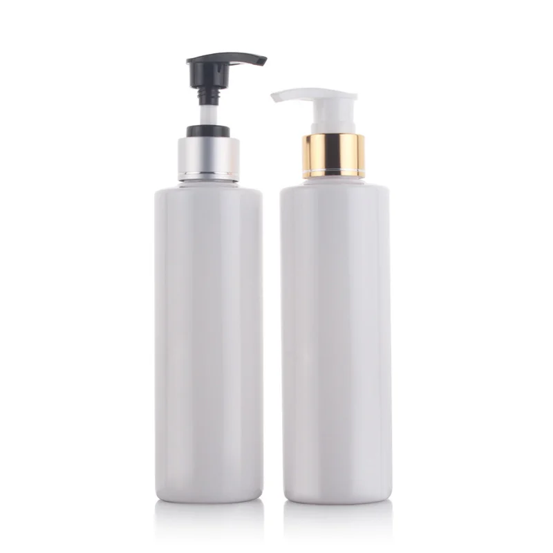 30pcs/lot 250ml PET Lotion Pump Bottle white Plastic Cosmetic Container Empty Shampoo Sub-bottling,Essential Oil Bottle