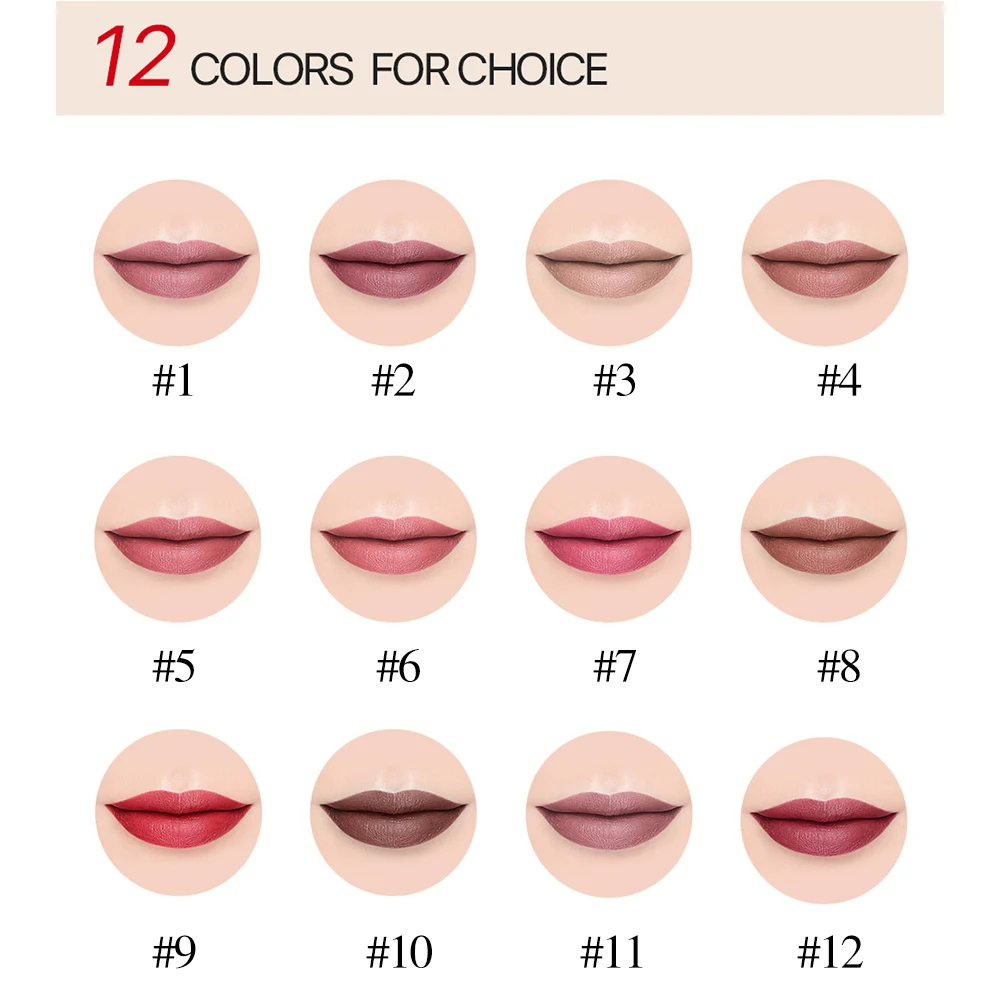 2019 New Fashion Beauty Double-head 2-in-1 Makeup Matte Lipstick &amp Lipgloss Long Lasting Moisture Cosmetic |