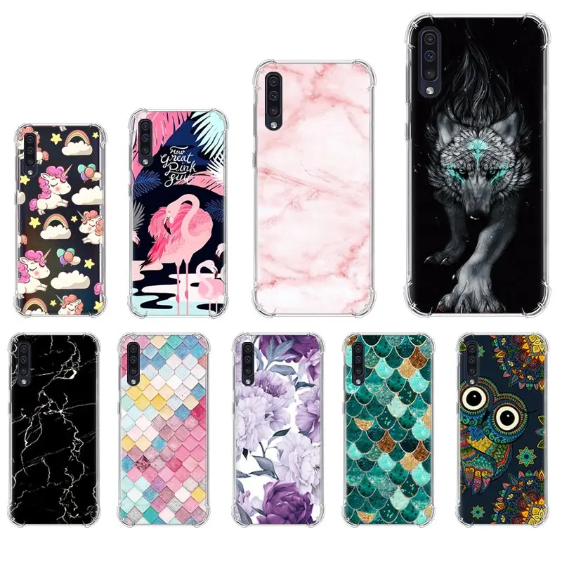Противоударный чехол для телефона Samsung Galaxy A50 с красочным рисунком модный дизайн