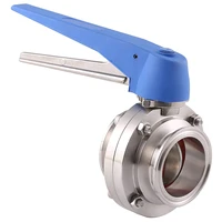 new tri clamp butterfly valve squeeze trigger for homebrew dairy product 1 12 inch 38mm ss304 stainless steel sanitary 1 5 inch