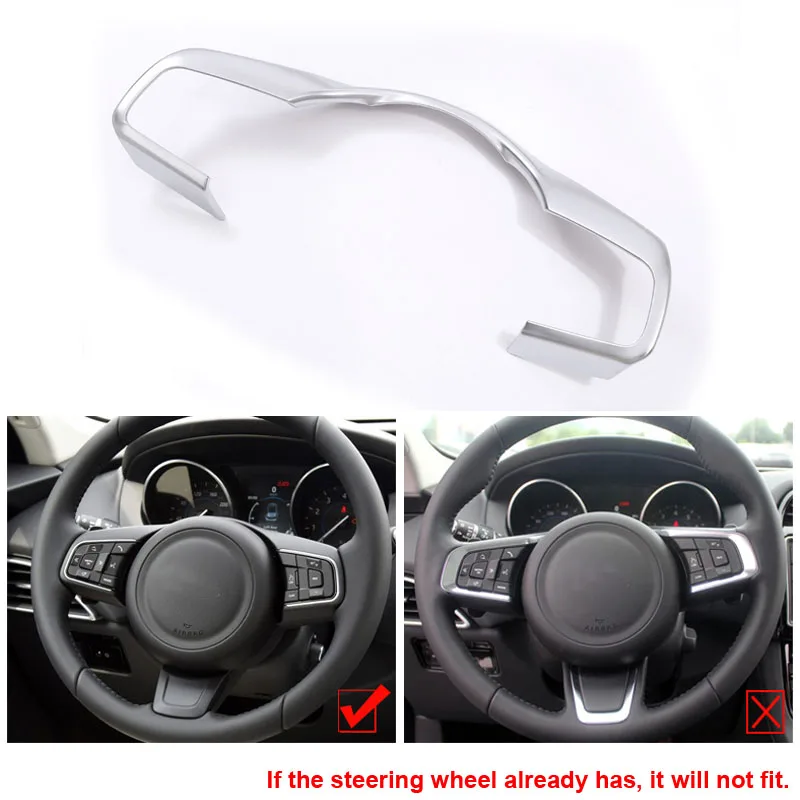 

Car Chorme Steering Wheel Cover Trim fit For Jaguar F-pace 2016-2018