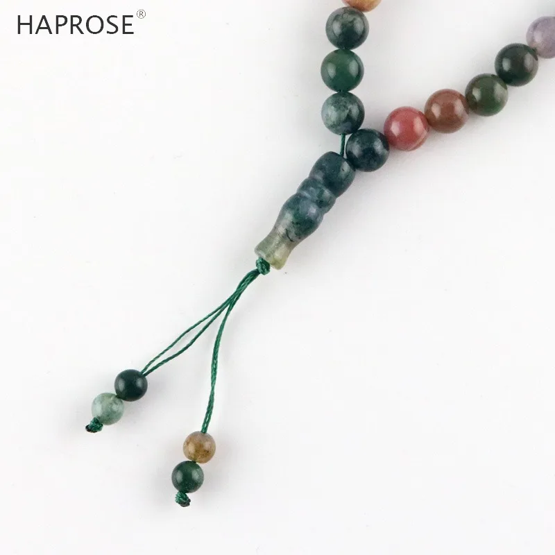 Браслет из индийского агата с камнем tasbih, Круглый браслет для молитвы, 99 бусин, исламский мусульманский браслет tesbih Allah, браслет из розового камня, подарок