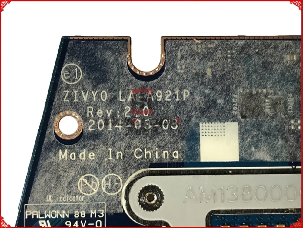 FRU: 5B20G19198 для Lenovo Yoga 2 13 материнская плата ноутбука ZIVY0 LA-A921P SR1EF I5-4210U 8GB RAMs 100%