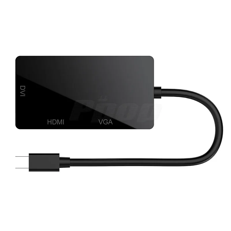 Кабели преобразователи 3 в 1 mini DP к HDMI compat DVI VGA Thunderbolt 2 мама папа Для iMac MacBook Pro Air Surface