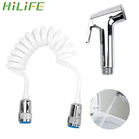 hilife handheld bidet toilet sprayer with telephone shower hose spray gun shower head nozzle bathroom cleaning tools