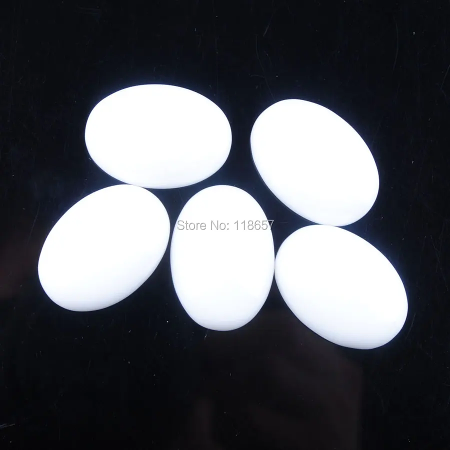

YOWOST White Jades Gem Stone Oval Beads Cabochon CAB No Drill Hole Jewelry 18x25x7mm 10pcs/lot IU3243