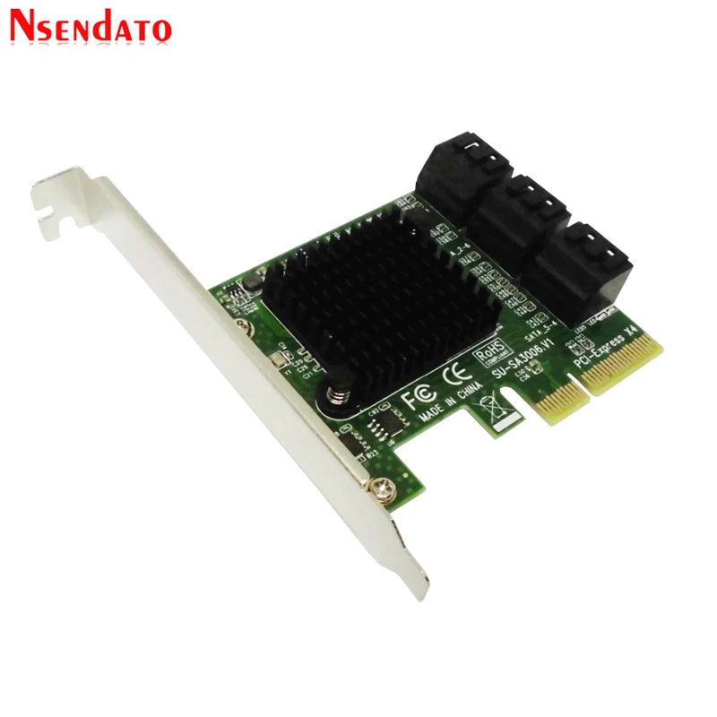 PCIE к SATA 3 0 карта PCI E адаптер Express 6G SATA3.0 6 портов III расширения контроллера для SSD HDD