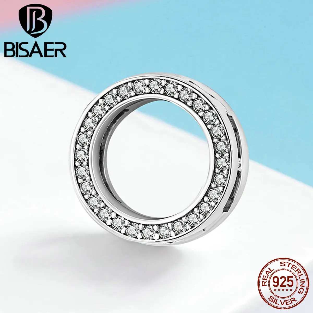 Бисер из серебра 925 пробы с фианитами ECX101 | Украшения и аксессуары