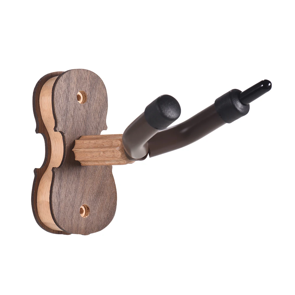 

Настенная вешалка для скрипки и скрипки, вешалка с крючком, держатель для лука, резиновая подушка, деревянная основа