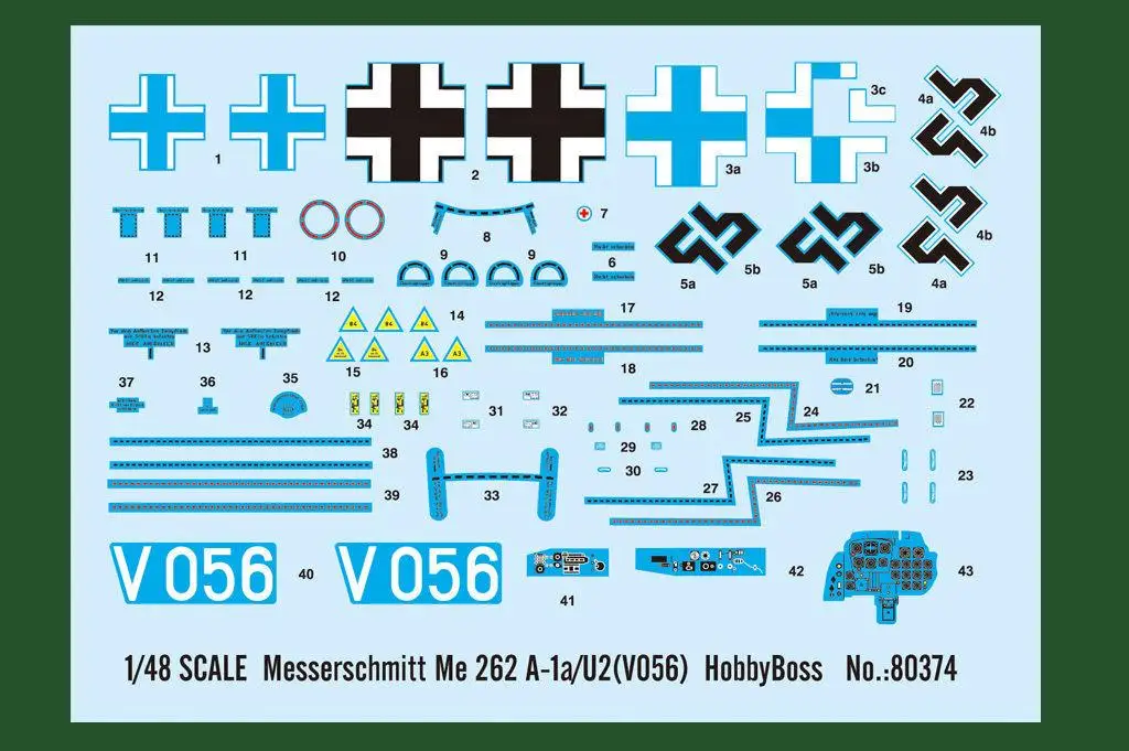 Hobbyboss 1/48 80374 Messerschmitt Me262A-1a/U2(V0 56) | Игрушки и хобби