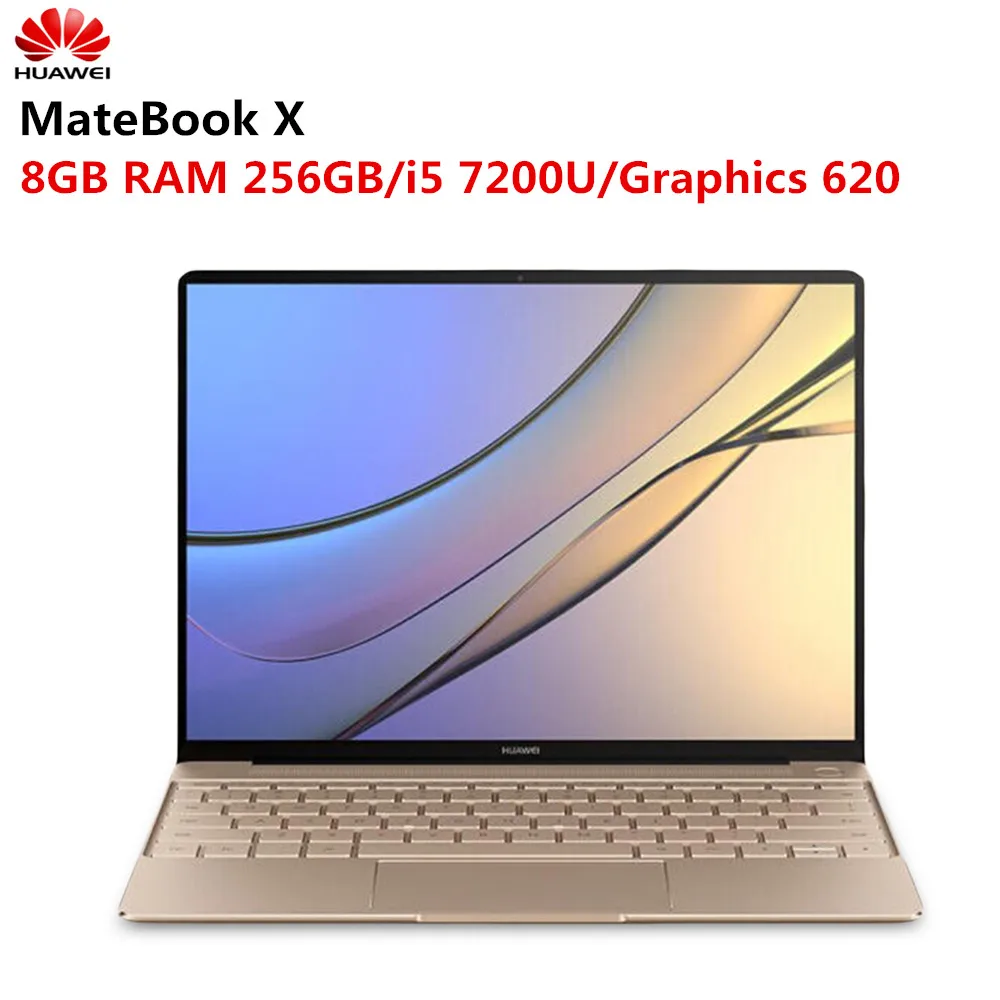 Оригинальный ноутбук HUAWEI MateBook X 13 дюймов Windows 10 Home i5 7200U Intel HD Graphics 620 8 Гб ram 256 ГБ SSD