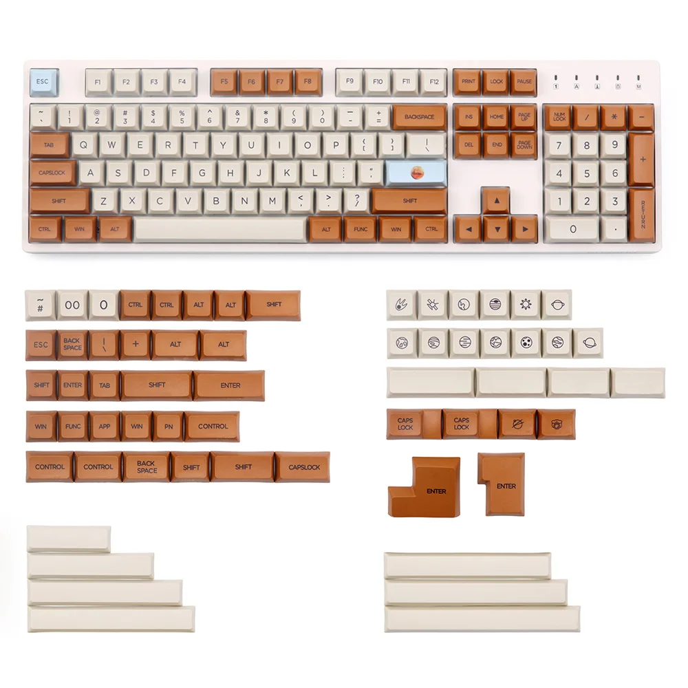 162 ключа PBT Keycaps Mars Colony 2035 краситель sub XDA полный макет Keycap Набор для механической