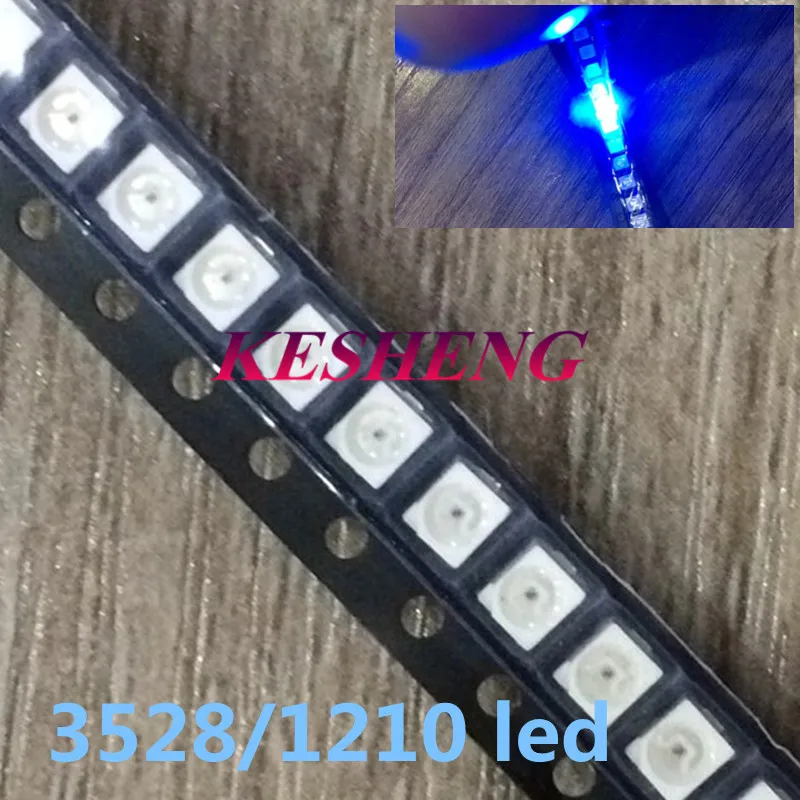 1210 3528 SMD LED ультра яркий синий свет Диод 470 475NM 3 0 6 V чип светодиодные лампы высокого