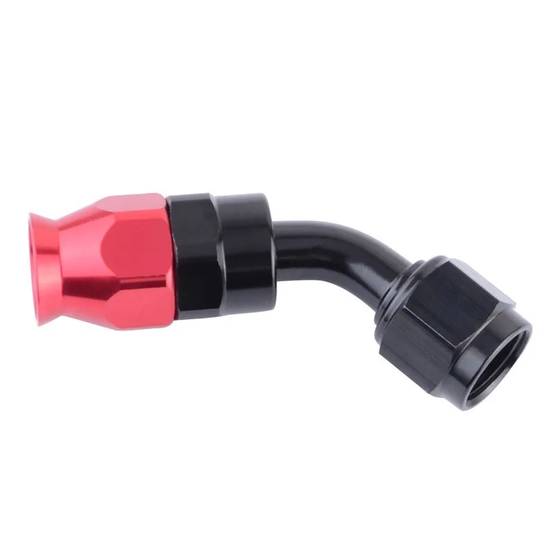 SPEEDWOW Car Part AN6 45 Degree Oil Cooler Fitting Adapter Fit For PTFE Hose Fuel Swivel Hoes End Aluminum | Автомобили и