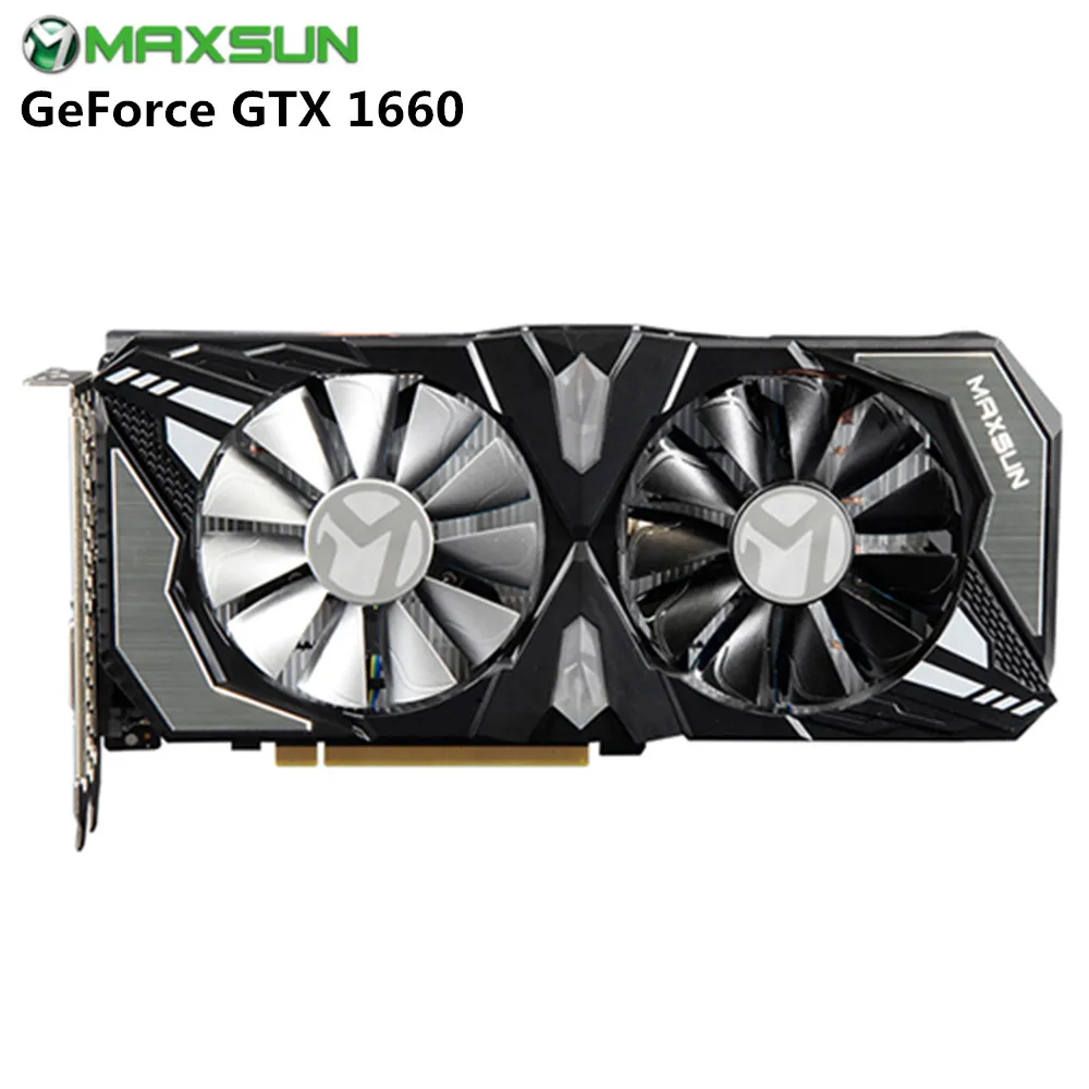 MAXSUN GeForce GTX 1660 Терминатор 6 г Nvidia игровая видео Графика карты 1530 МГц GDDR5 6G cuda-ядрами