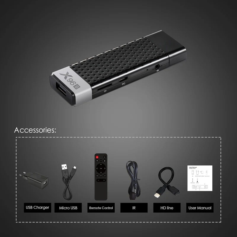 LEORY X96S Amlogic S905Y2 2 Гб DDR4 16 4G 5G WIFI bluetooth 4 Android 8 1 4K H.265 TV Box Stick 1080P Dongle | Электроника