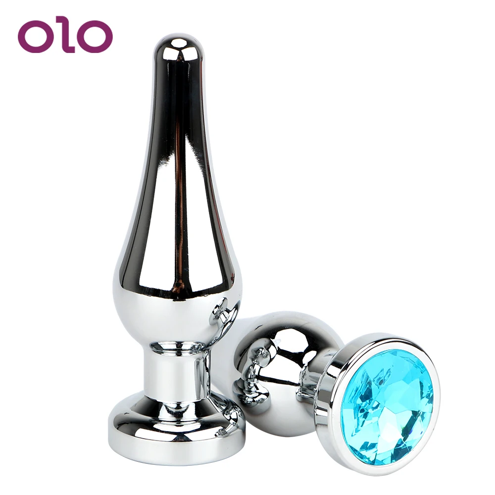 OLO Metal Anal Plugs With Diamond Stainless Steel Butt Plug Masturbation Prostate Massage Sex Toys for Women Men | Красота и здоровье