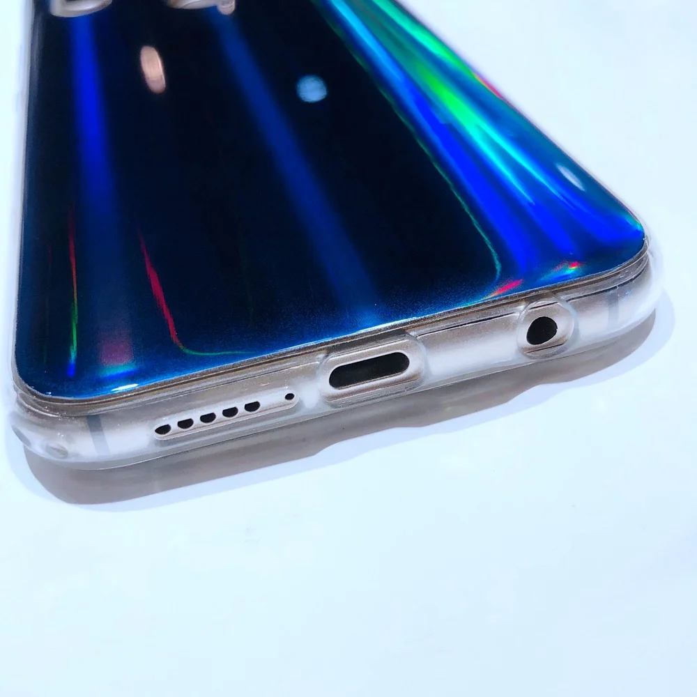 KISSCASE глянцевый Голографический лазерный чехол для Huawei Y5 Y6 Y7 Y9 2018 P9 P8 P10 Lite Prime Mate 9 10