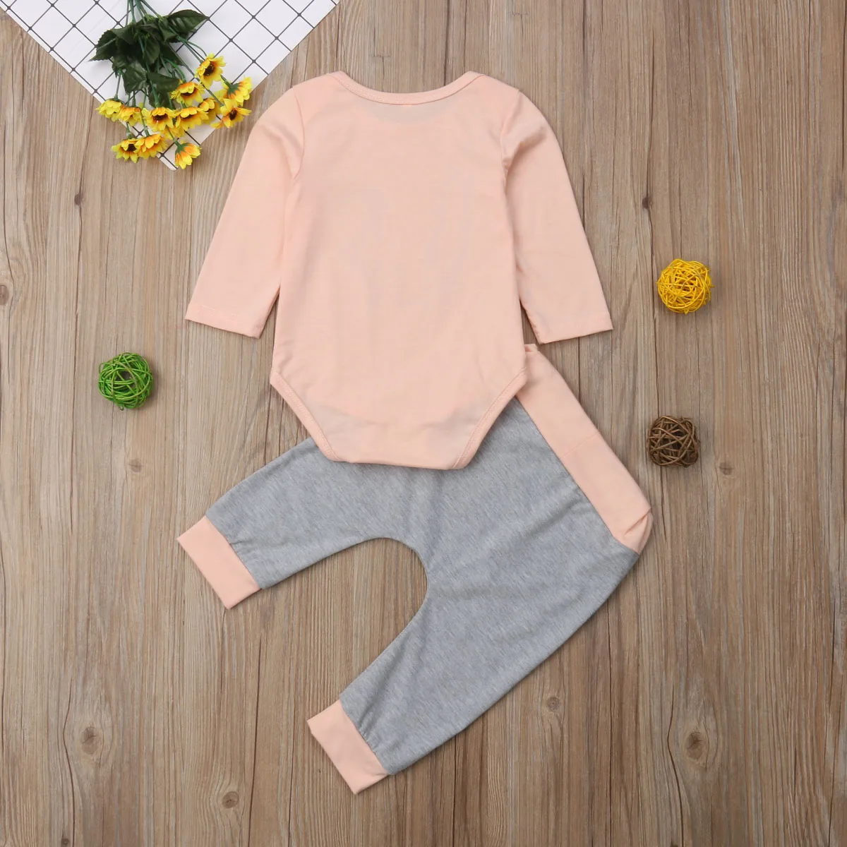 

Baby Girl Boy Rabbit Cotton Clothes Sets Infant Autumn Long Sleeve Bodysuit Tops Pants 2Pcs Outfits Clothing 3-18M