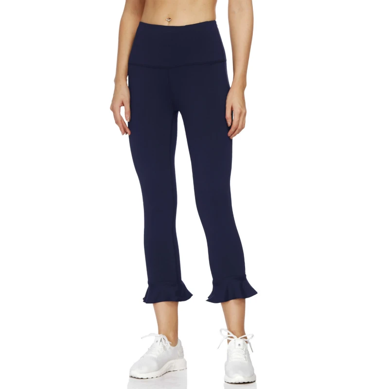 Seamless Yoga Pencil Pants Tights Women High Waist Sport Flared Leggings Slimming Ruffle Sport Leggings Women Workout Leggings