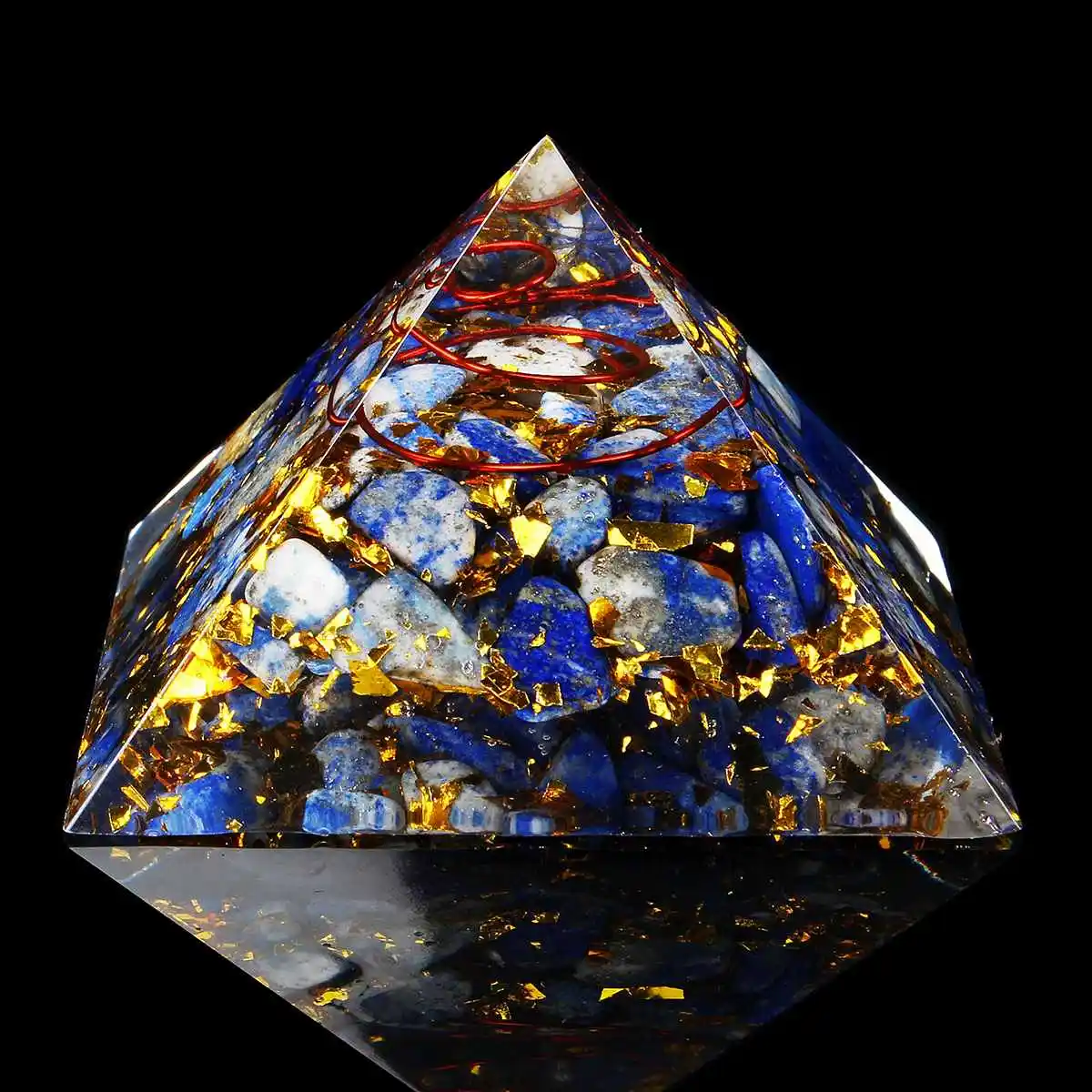 Orgone Пирамида 7 см бутылка край исцеляющая Пирамида пирамида из аметиста Кристалл ремесла орнамент домашний декор ремесла счастливые подарки