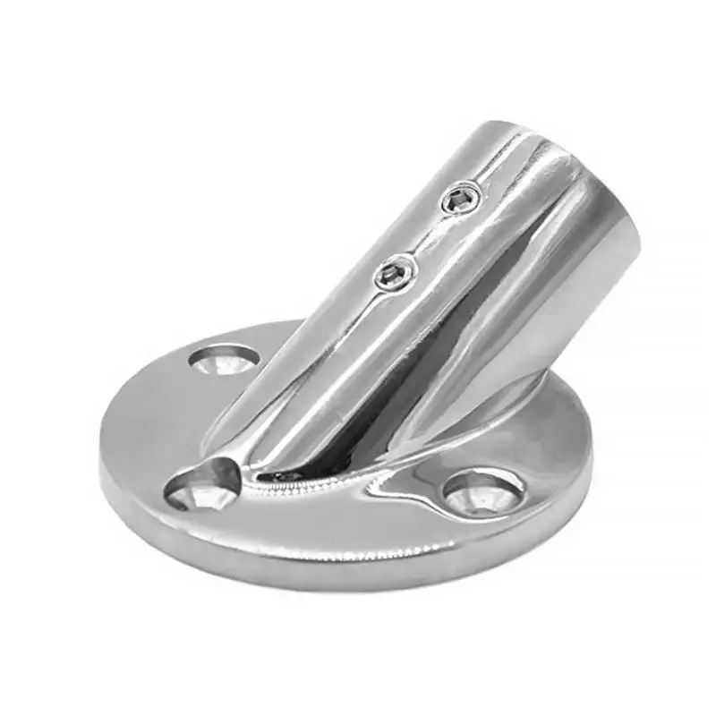 New 22MM 30 Degree Boat Deck Handrail Rail Fitting Round Base Corrosion Resistant Tube Marine Hardware Yacht Ship | Автомобили и