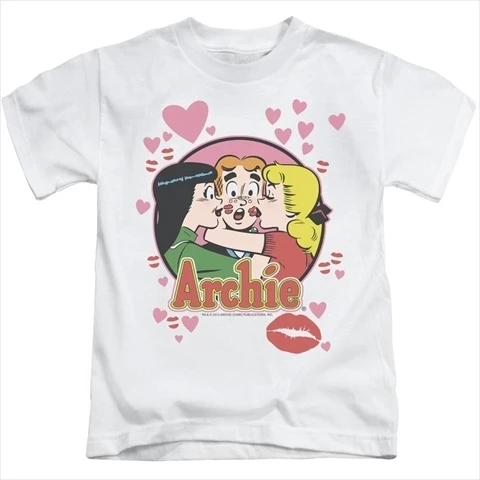 Archie Comics Kisses For футболка с коротким рукавом для подростков 18 1 белый маленький 4| |
