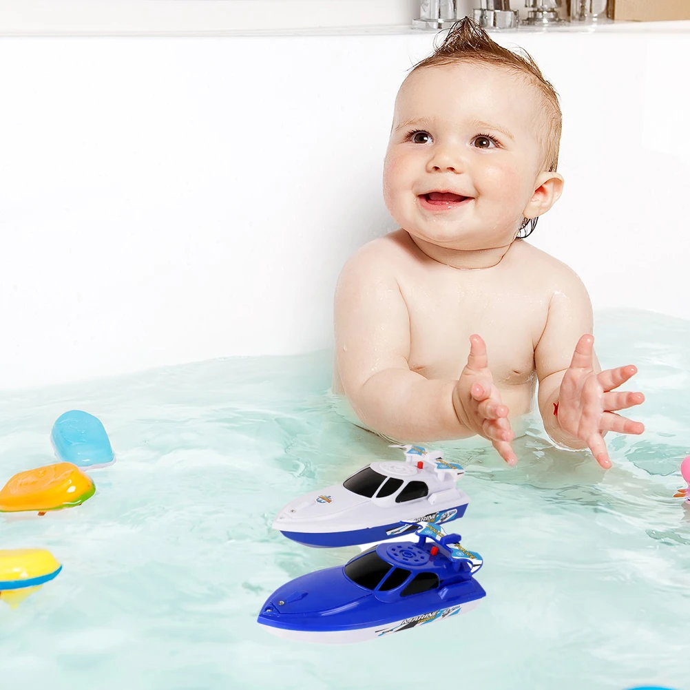 

2Pcs Electric Boat Speedboat Bath Toys Tub Water Play Toys For Children Kids Baby Montessori Educational Gift Dropshipping