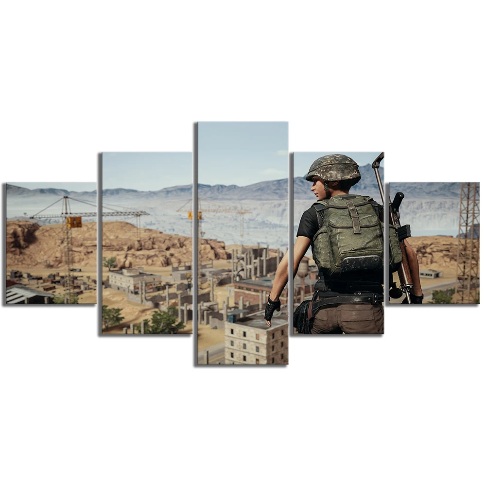 Домашний декор плакат HD фотографии печать холст 5 шт. модульные Pubg стимулируют
