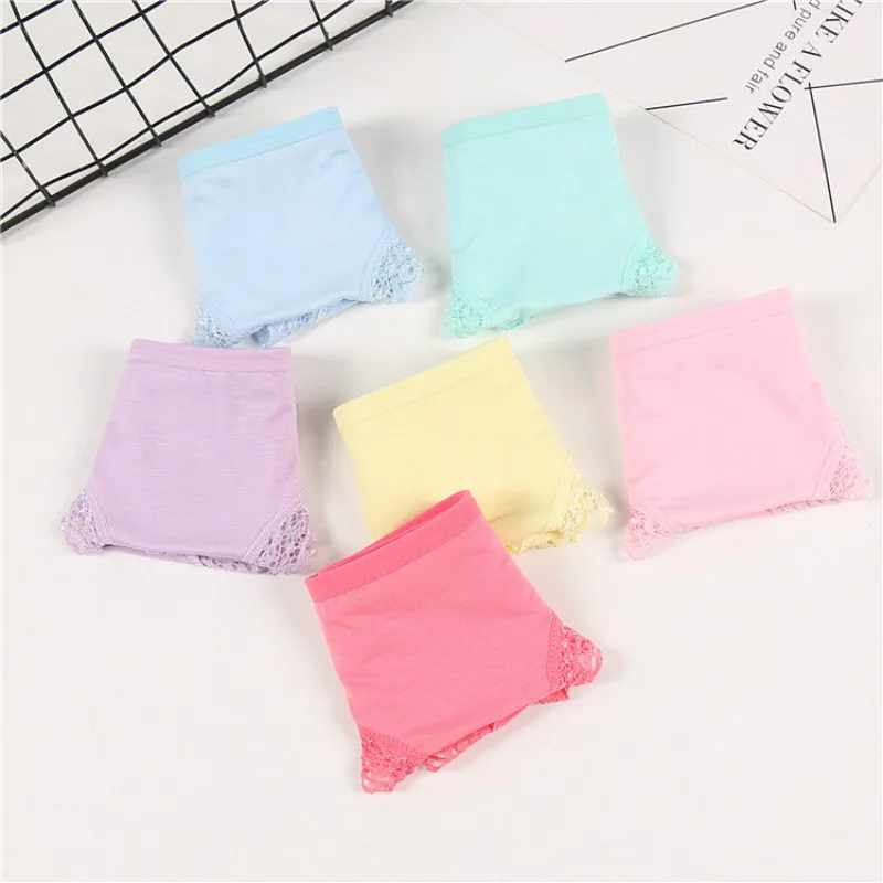Новинка 4 шт./партия Underpants12 20Years однотонные кружевные трусы для девочек
